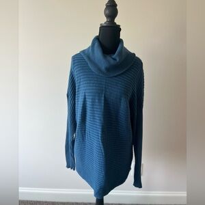 Chico's Blue Cowl Neck Sweater Size 3